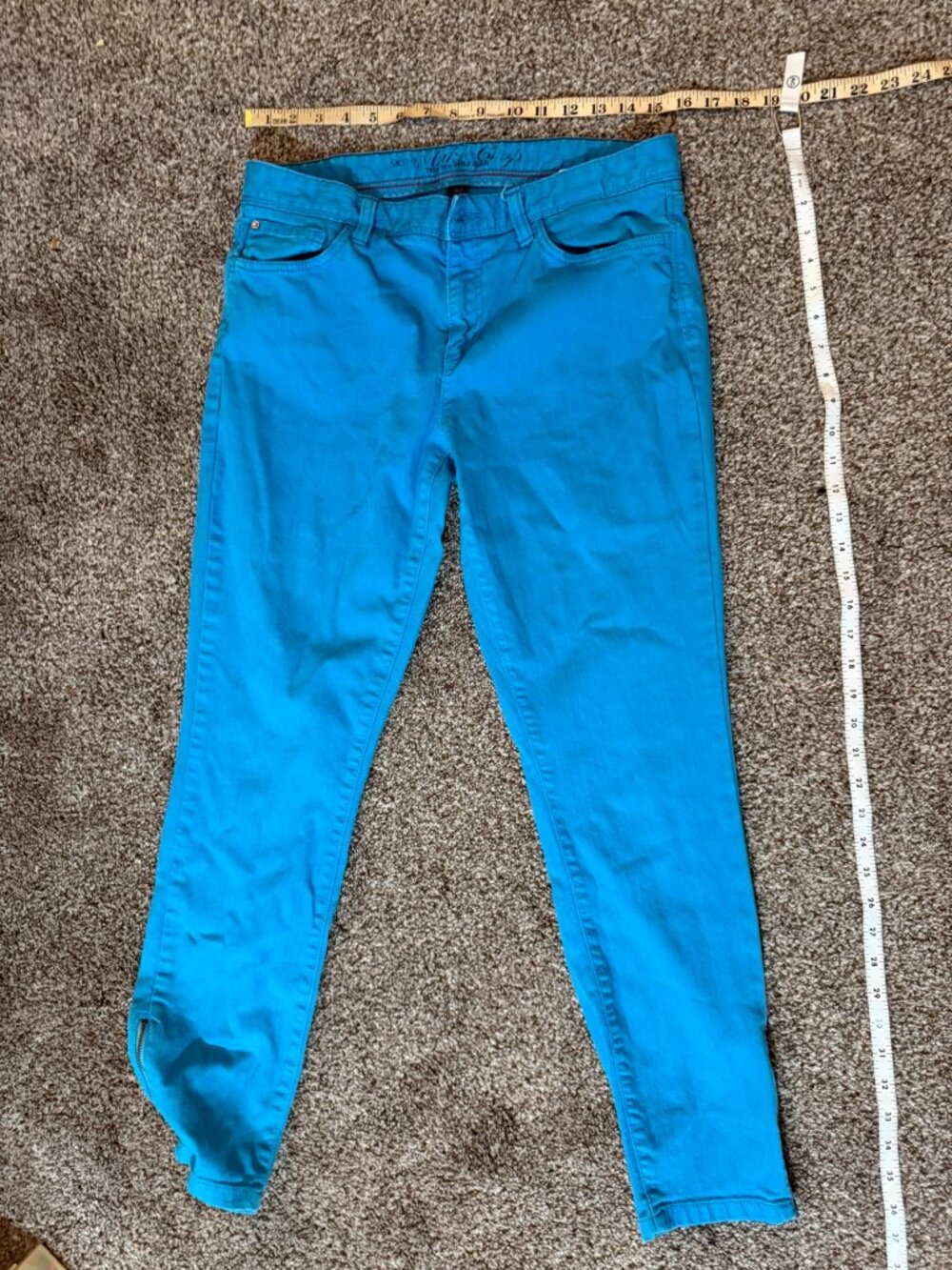 Tommy Hilfiger Skinny Ankle Crop Teal Jeans 8